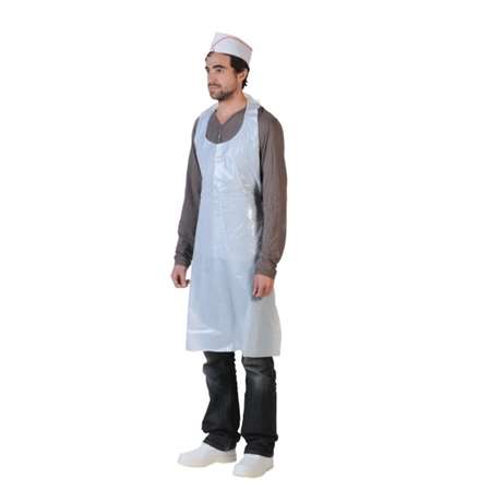 Image de TABLIER PE-BD gaufré blanc STD 700x1200mm