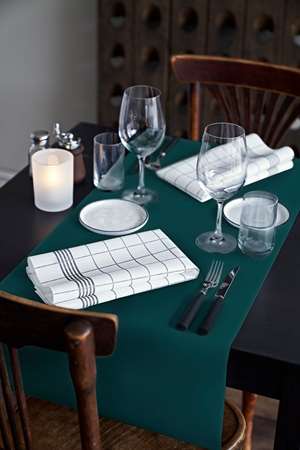 Image de SERVIETTE DUNILIN 38 X 54CM TOWEL NAPKINS GRIS FONCE