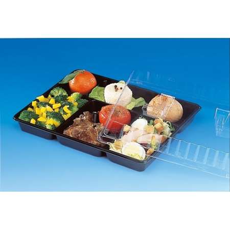 Image de PLATEAU REPAS 5 COMPARTIMENTS 290 NOIR SELFIPACK