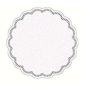 DESSOUS DE VERRE PAPIER BLANC diam. 90 - 8 plis - Pq 1500