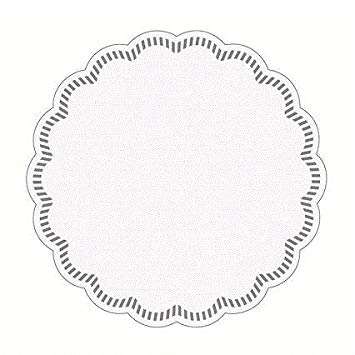 Image de DESSOUS DE VERRE PAPIER BLANC diam. 90 - 8 plis - Pq 1500