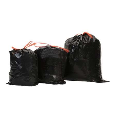 Image de SAC POUBELLE 50L BD NOIR LIEN COULISSANT