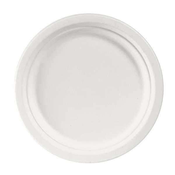 Image de ASSIETTE BAGASSE Ø22CM BLANC