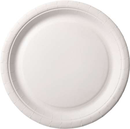 ASSIETTE CARTON Ø22CM BLANCHE