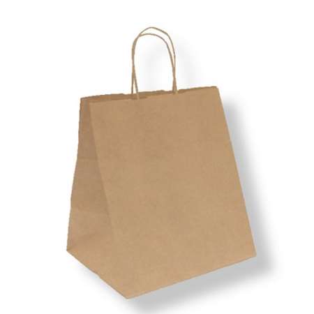 Image de SAC KRAFT AVEC POIGNEES TORSADEES 26+20x27 CM NATUREL