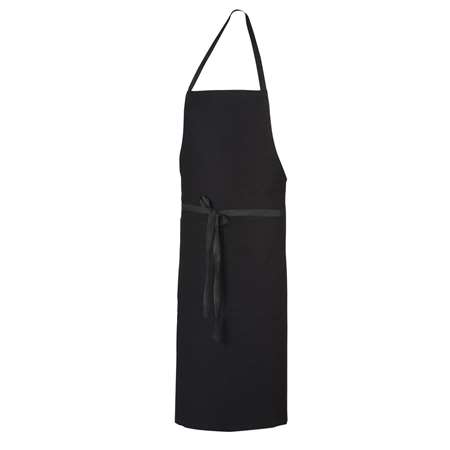 Image de TABLIER PISE NOIR COTON