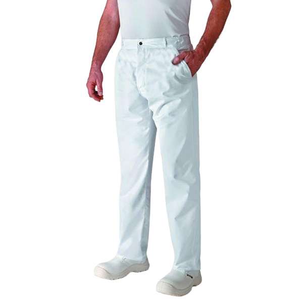 Image de PANTALON MIXTE TIMEO BLANC T42
