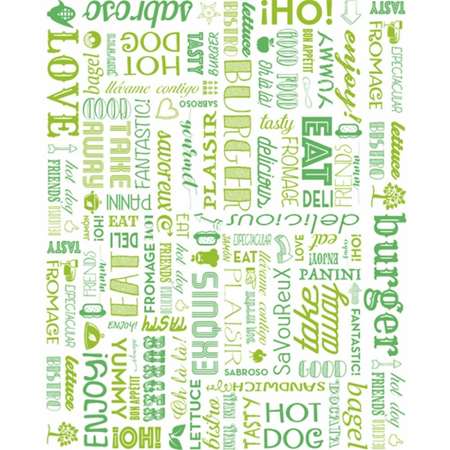 Image de EMBALLAGE INGRAISSABLE POUR HAMBURGERS 'PAROLE' 28x34cm vert