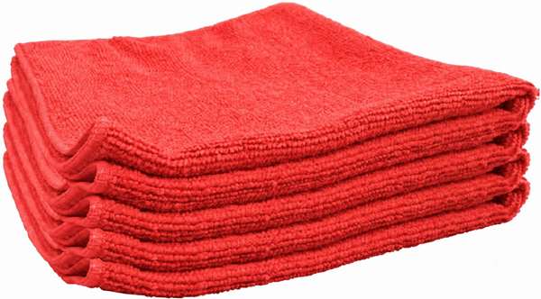 Image de LAVETTE MICROFIBRE CLASSIC 230 g/m² 38x38cm ROUGE