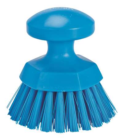 BROSSE RONDE SOLEIL FIBRES DURES BLEU