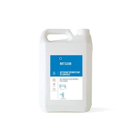 Image de NAT'CLEAR NETTOYANT DESINFECTANT SURFACE 5 L