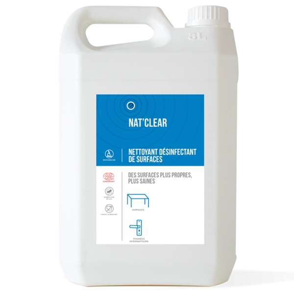 Image de NAT'CLEAR NETTOYANT DESINFECTANT SURFACE 5 L