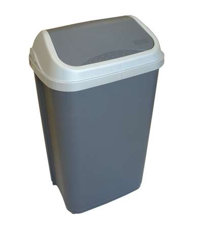 Image de POUBELLE 50L FLIP FLAP BLANCHE OU GRISE