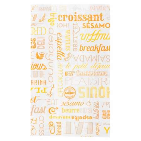 Image de SACHET CROISSANT 'PAROLE' 35 G/M2 14+7x22 CM BLANC