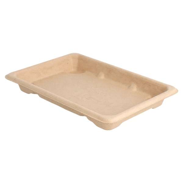 Image de BOÎTES SUSHI 'BIONIC' 16,5x11,5x1,5 CM NATUREL BAGASSE