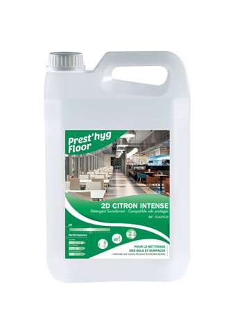 PREST'HYG FLOOR 2D CITRON INTENSE - Bidon de 5 Litres