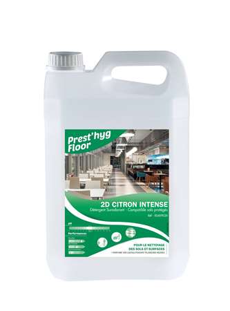 Image de PREST'HYG FLOOR 2D CITRON INTENSE - Bidon de 5 Litres