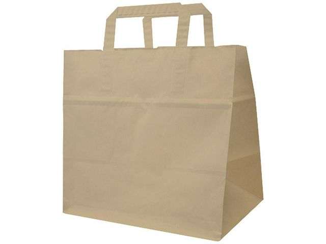 Image de SAC KRAFT BRUN 26x14x32 POIGNEE PLATE