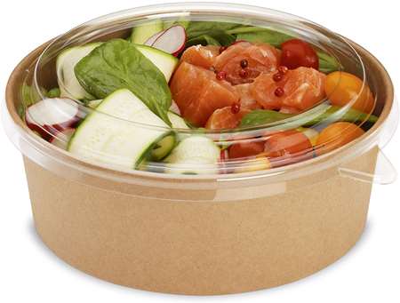 Image de COUVERCLE RPET/SALADIER CARTON 1300CC POKEPACK CRISTAL