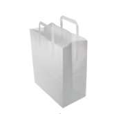 Image de SAC KRAFT BLANC 26x14x32 POIGNEE PLATE