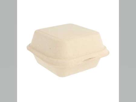 Image de COQUILLES HAMBURGER 450ML 15.2x15x8.4CM NATUREL BAGASSE