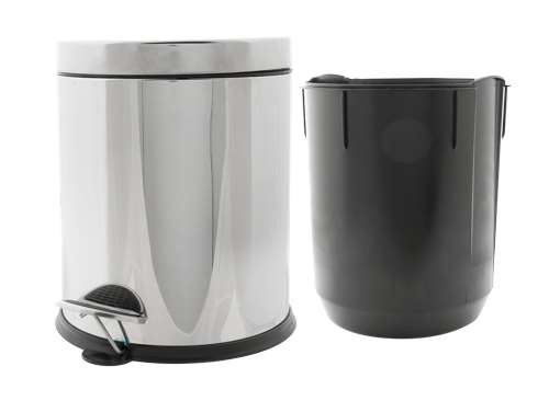 Image de POUBELLE PEDALE WASTY INOX 5L D20.2xH24CM