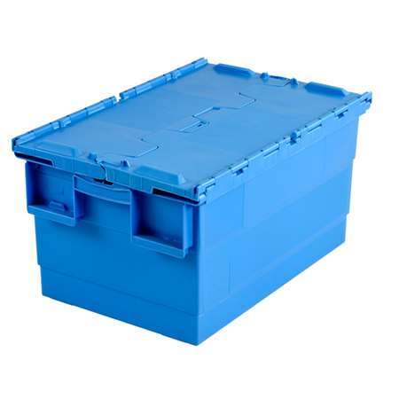 Image de BAC CONTAINER AVEC COUVERCLE BLEU 55L
