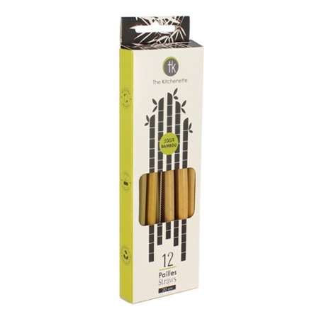 Image de PAILLE EN BAMBOU AVEC GOUPILLON L.20CM SET12
