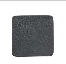 Image de ASSIETTE CARRÉE 32CM THE ROCK NOIR