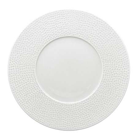 Image de ASSIETTE Ø29CM MARTELE PORCELAINE BLANCHE