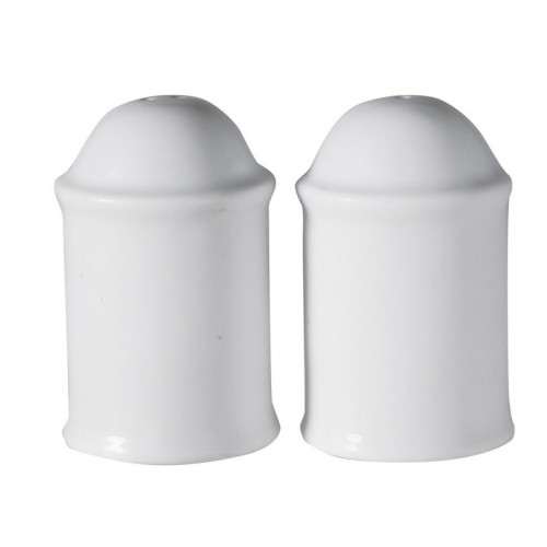 Image de SALIERE ET POIVRIERE H7CM GRES BLANC