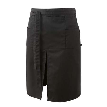 Image de TABLIER A BAVETTE SONGE NOIR 3 POCHES T.U