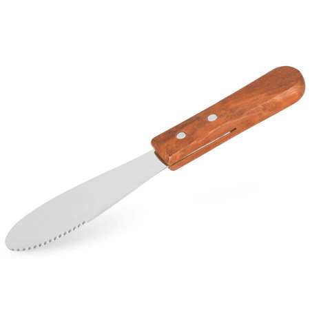 Image de COUTEAU A BEURRE MANCHE BOIS 19.5CM