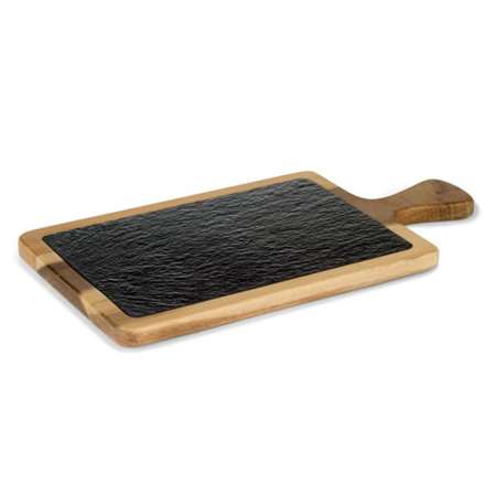 Image de PLATEAU ARDOISE ET BOIS RECTANGULAIRE 18x24CM