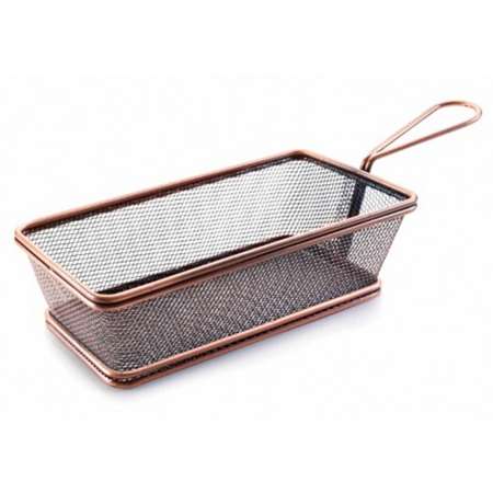 Image de PANIER FRITES 1 MANCHE FACON CUIVRE 21x22xH6CM