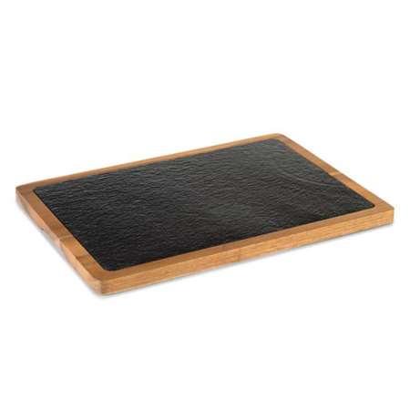 Image de PLATEAU ARDOISE ET BOIS RECTANGLE