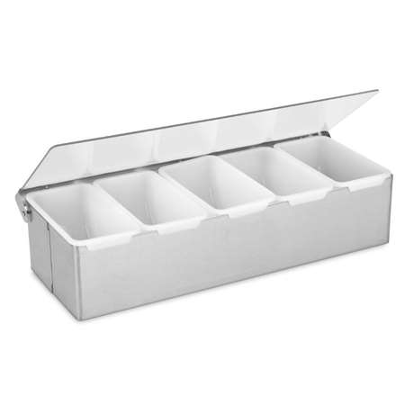 Image de BOITE A EPICES OU CONDIMENTS 6 COMPARTIMENTS INOX