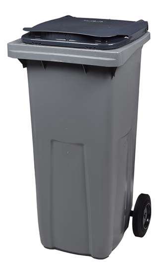 Image de CONTENEUR 2 ROUES 240L GRIS- NOIR SANS BARRES