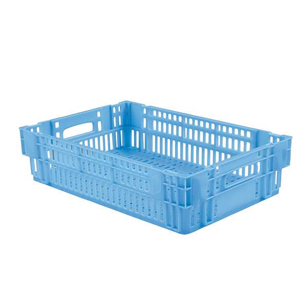 Image de CAISSE AJOUREE EMPILABLE 27 L BLEU 600 X 400