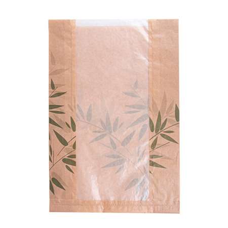 Image de SACHET PAIN ROND AVEC FENETRE FEEL GREEN KRAFT