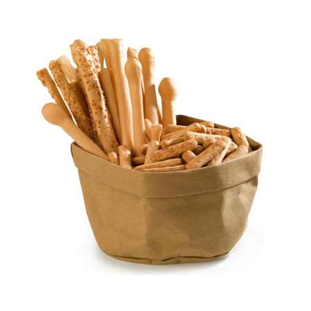 Image de CORBEILLE Ø17.5CM A PAIN EN PAPIER BRUN