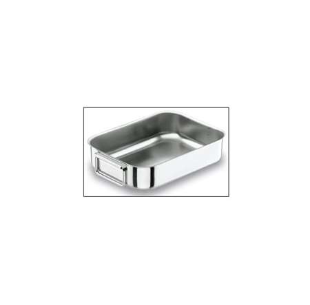 PLAT A GRATIN POIGNEE INOX 40x28CM