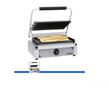 Image de GRILL PANINI PLAQUE RAINUREE LISSE