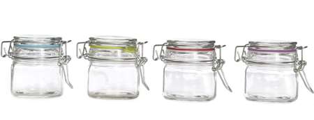 Image de BOCAL Ø8.8CM AVEC CLIP ET ANNEAU EN SILICONE 130ML SET4