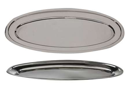 Image de PLATEAU A SERVIR INOX OVAL 50CM