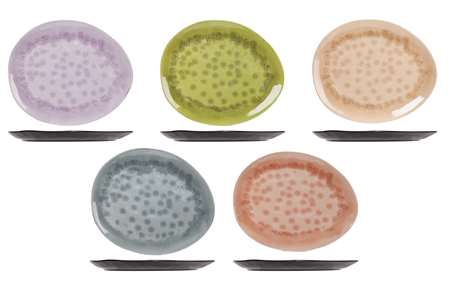 Image de ASSIETTE OVALE 20x16CM MELAMINE STREETFOOD GO 5 ASSORTIS