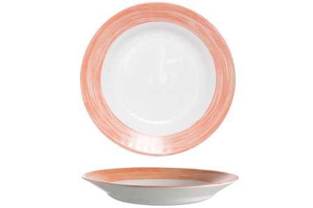 Image de ASSIETTE CREUSE Ø22.5CM BRUSH ORANGE