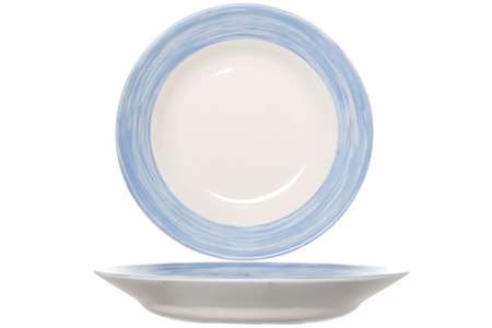Image de ASSIETTE CREUSE Ø22.5CM BRUSH BLEU