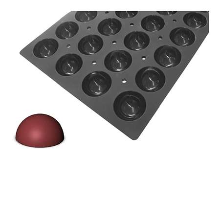 Image de PLAQUE MOULES 18 DEMI-SPHERES SILICONE
