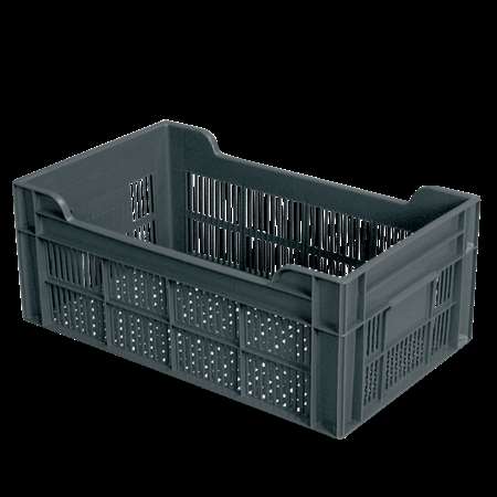 Image de CAISSE AJOUREE 500x300x200MM GRIS 20L